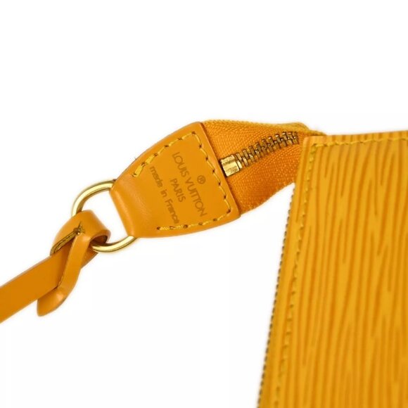 Louis Vuitton Yellow Epi Pochette Accessoires Handbag authentic - Picture 7 of 9
